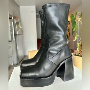 Spagna Black Stretch Boots